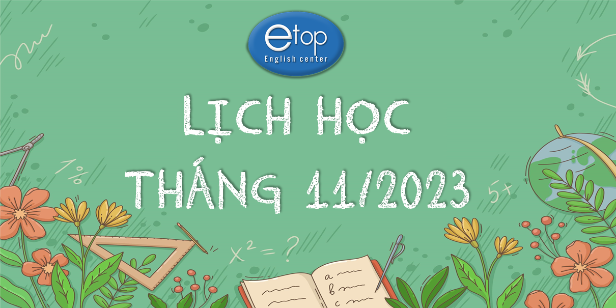 LỊCH HỌC THÁNG 11/2023